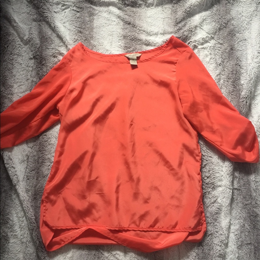 Orange 3/4 Sleeve Blouse